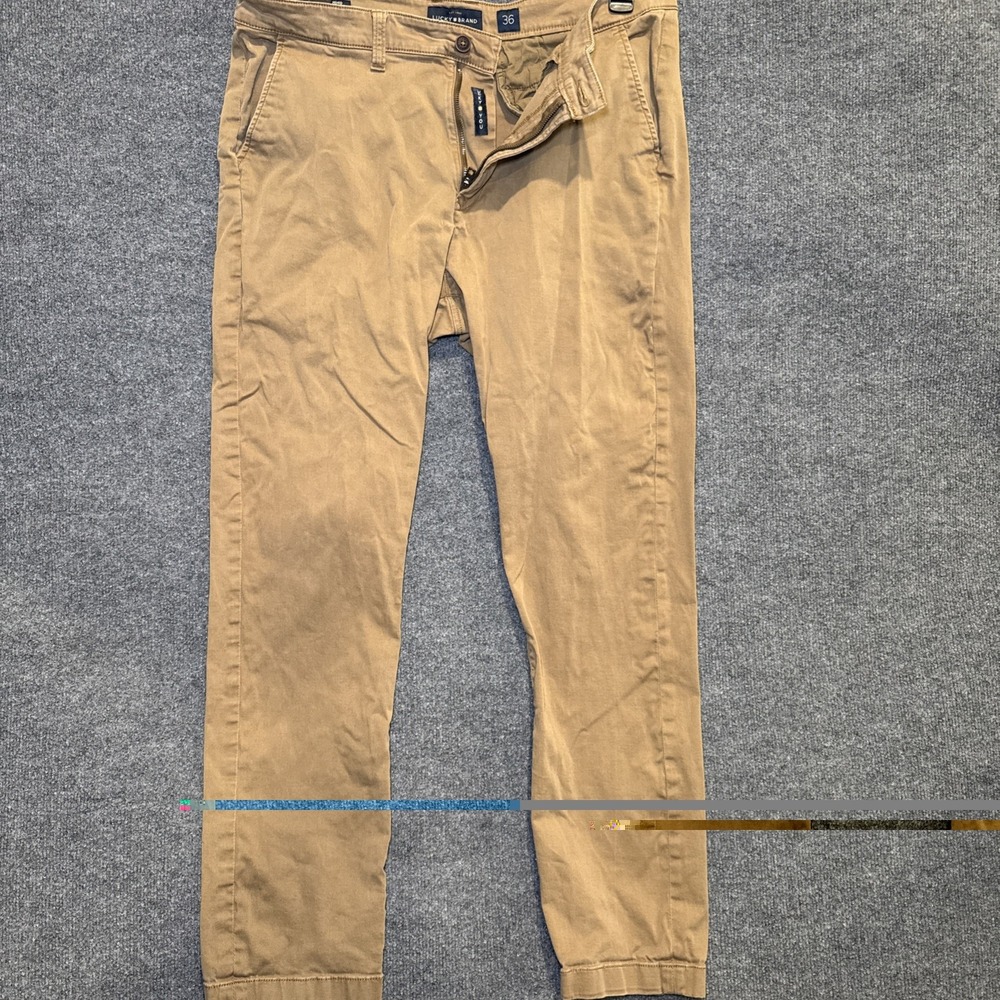 Lucky Brand 410 Athletic Chino Pants Mens 36 Brown Stretch Cotton Slim